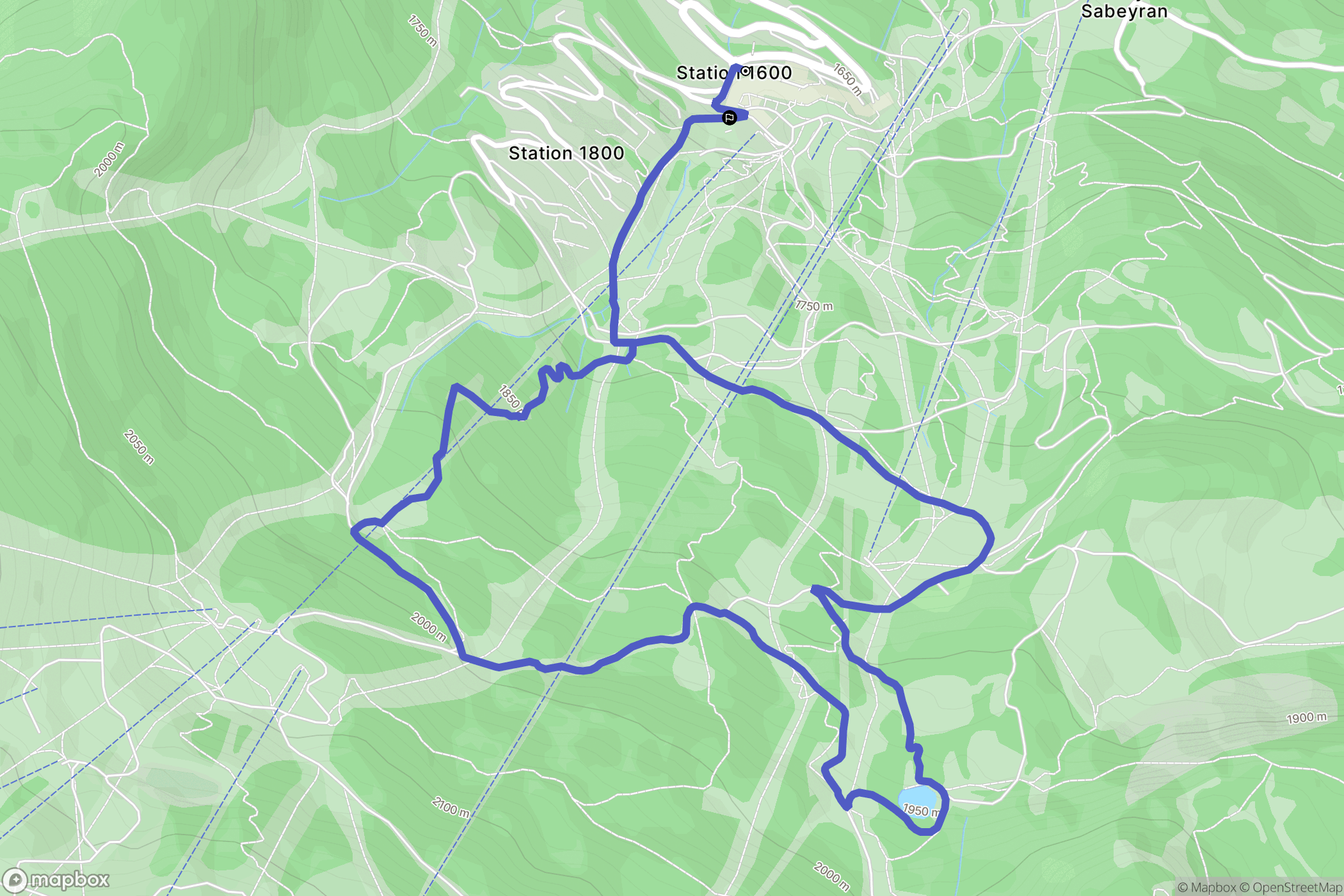 Puy-Saint-Vincent : carte du parcours de randonnée - France