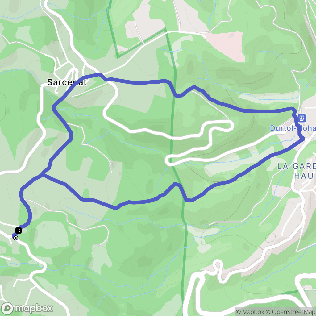 Orcines : carte du parcours de randonnée - France