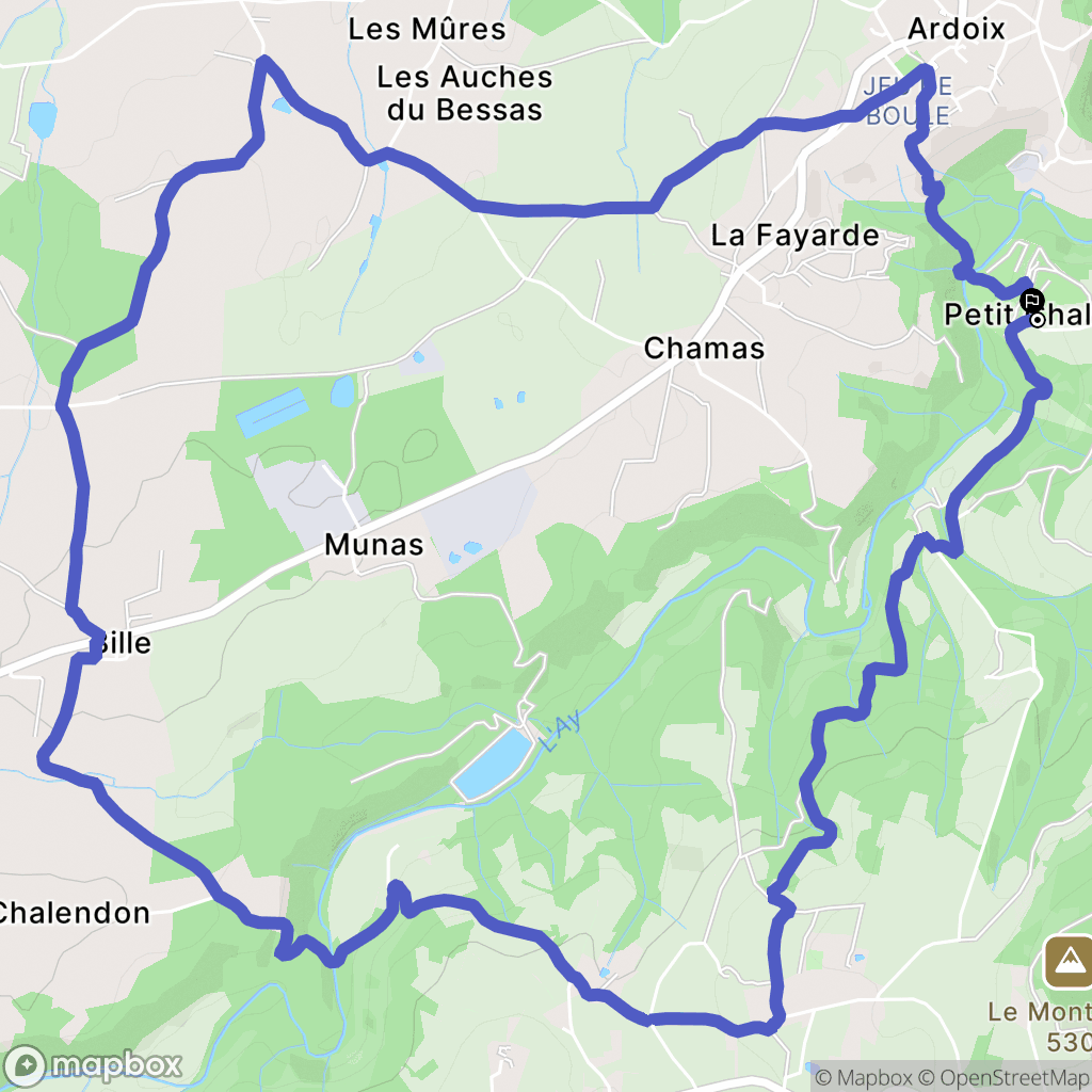 Eclassan : carte du parcours de randonnée - France