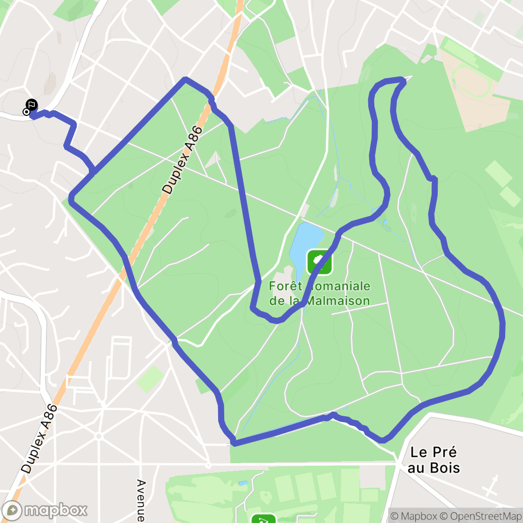 La Celle-Saint-Cloud : carte du parcours de randonnée - France