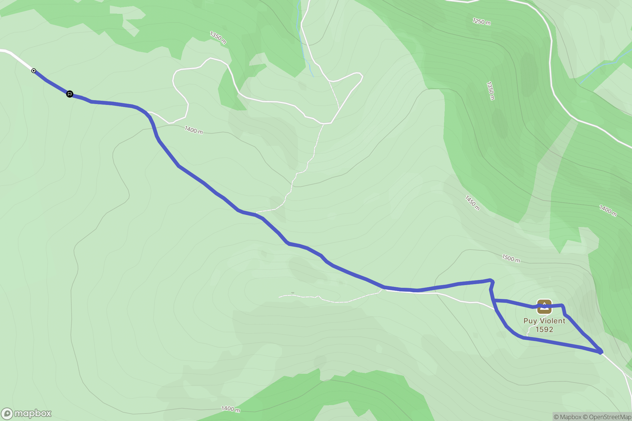 Saint-Paul-de-Salers : carte du parcours de randonnée - France