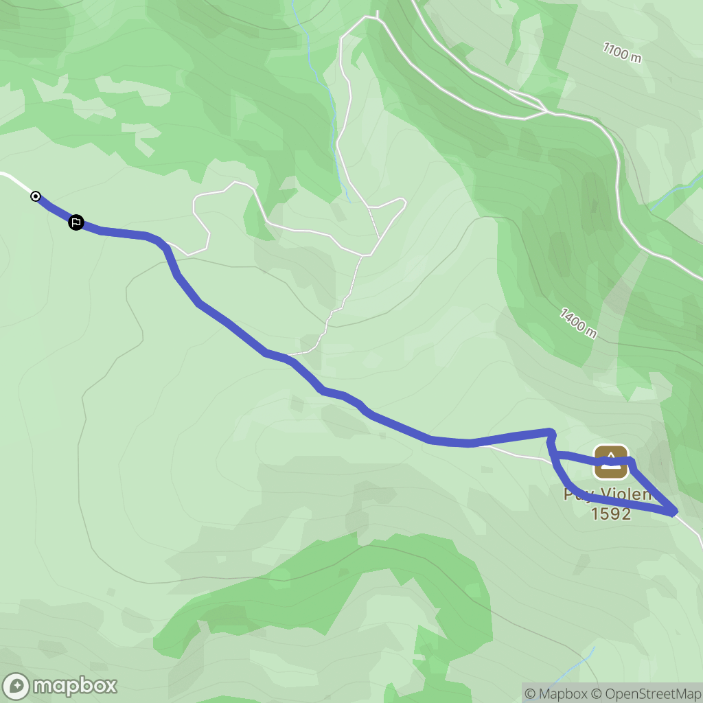 Saint-Paul-de-Salers : carte du parcours de randonnée - France