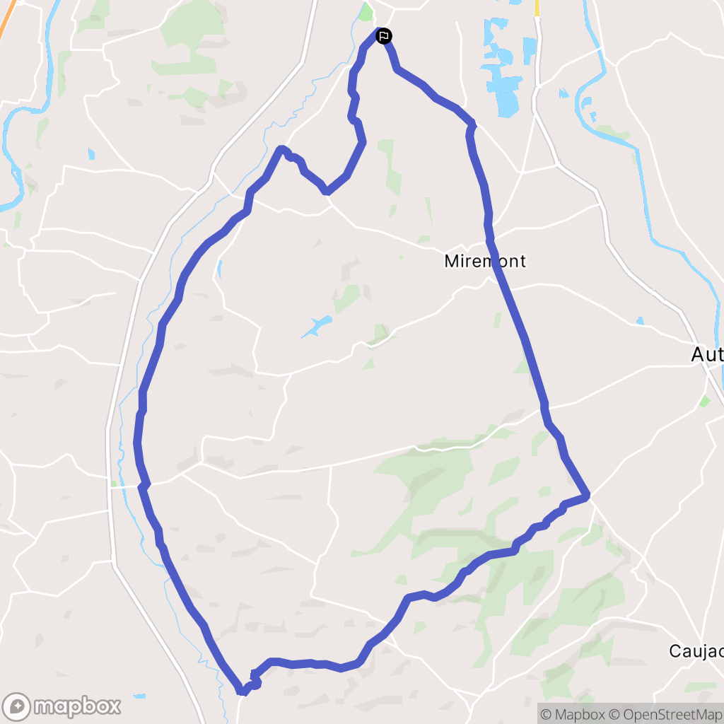 Lagardelle-sur-Lèze : carte du parcours de randonnée - France