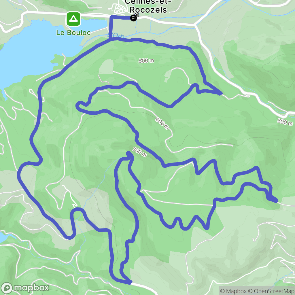 Ceilhes-et-Rocozels : carte du parcours de randonnée - France