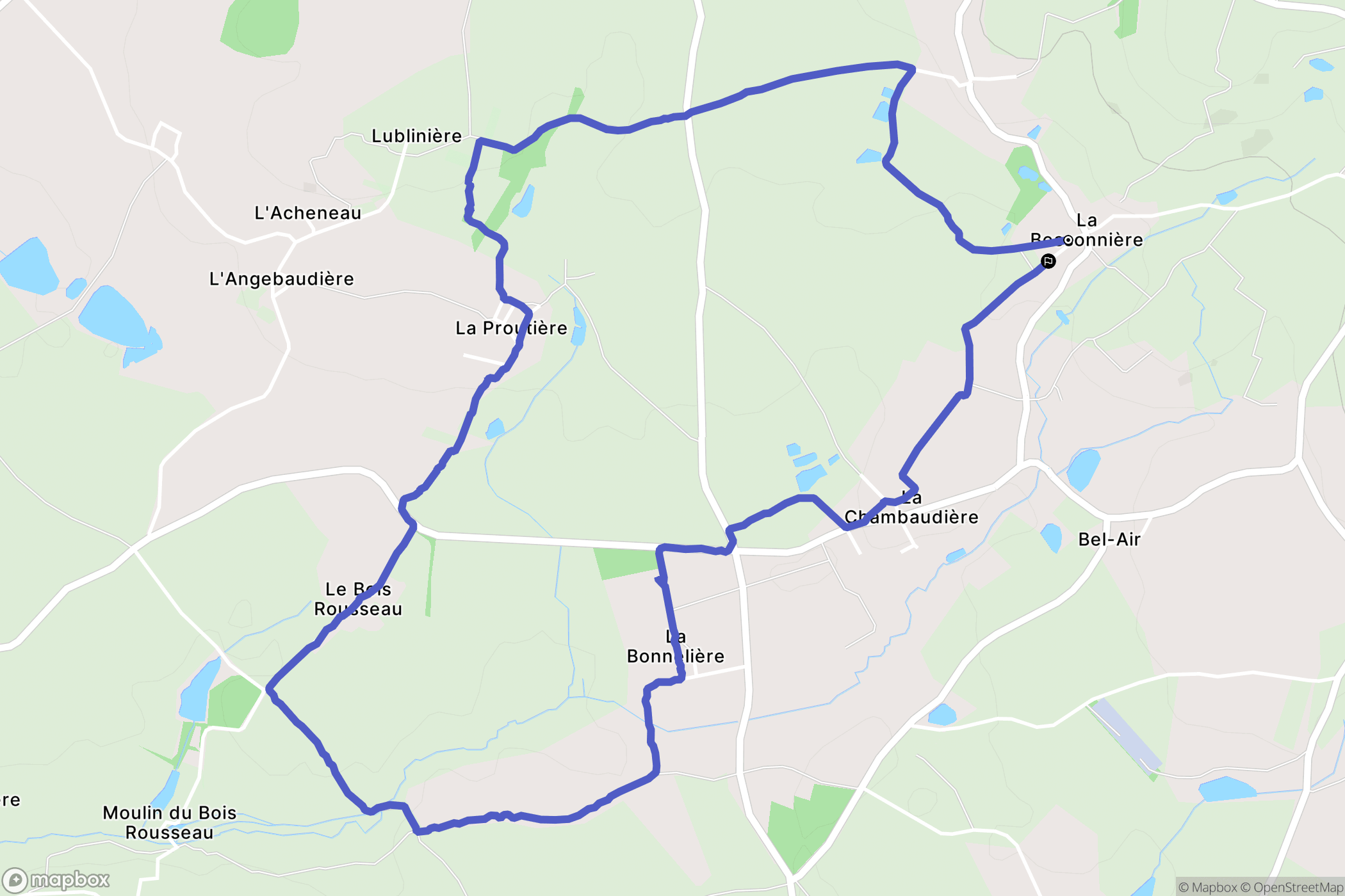 Sèvremont : carte du parcours de randonnée - France