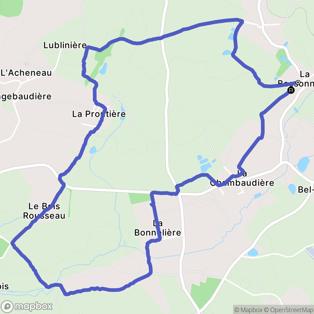 Sèvremont : carte du parcours de randonnée - France