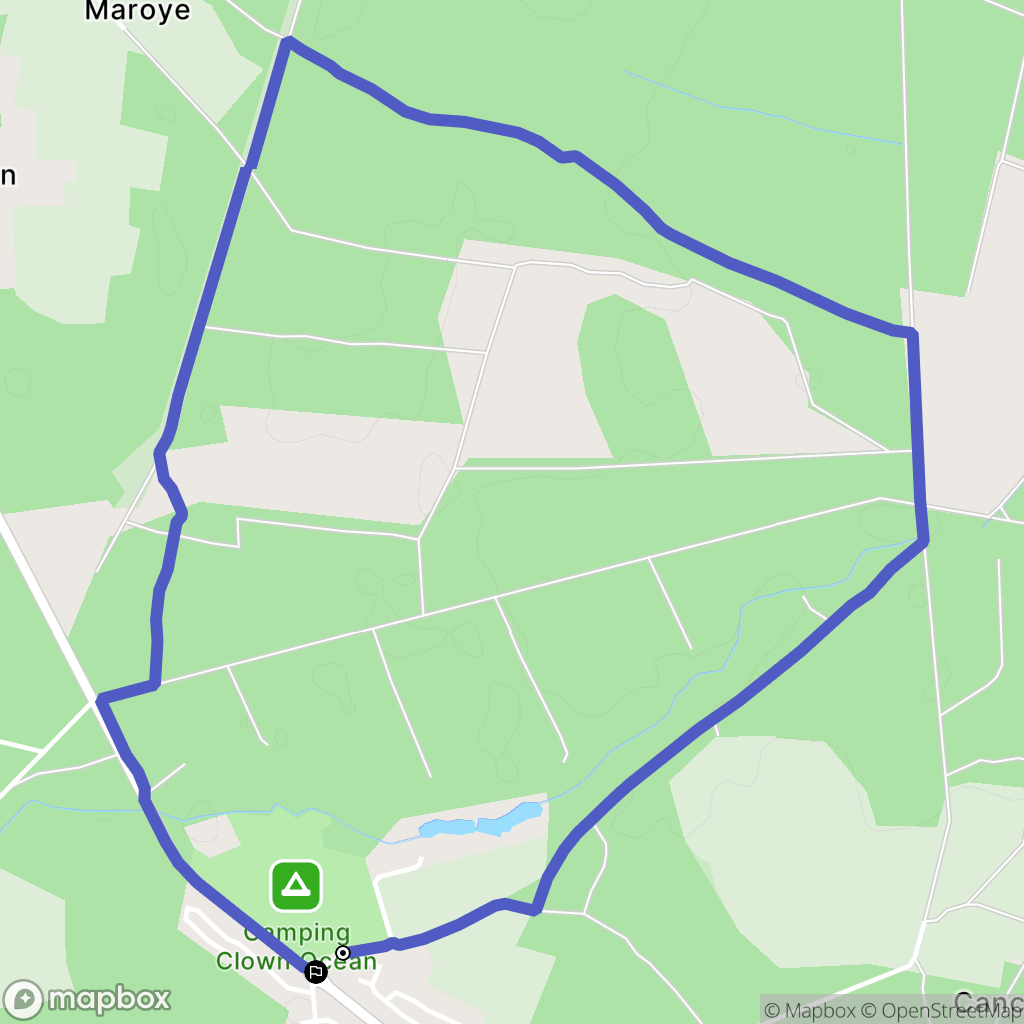 Tosse : carte du parcours de randonnée - France