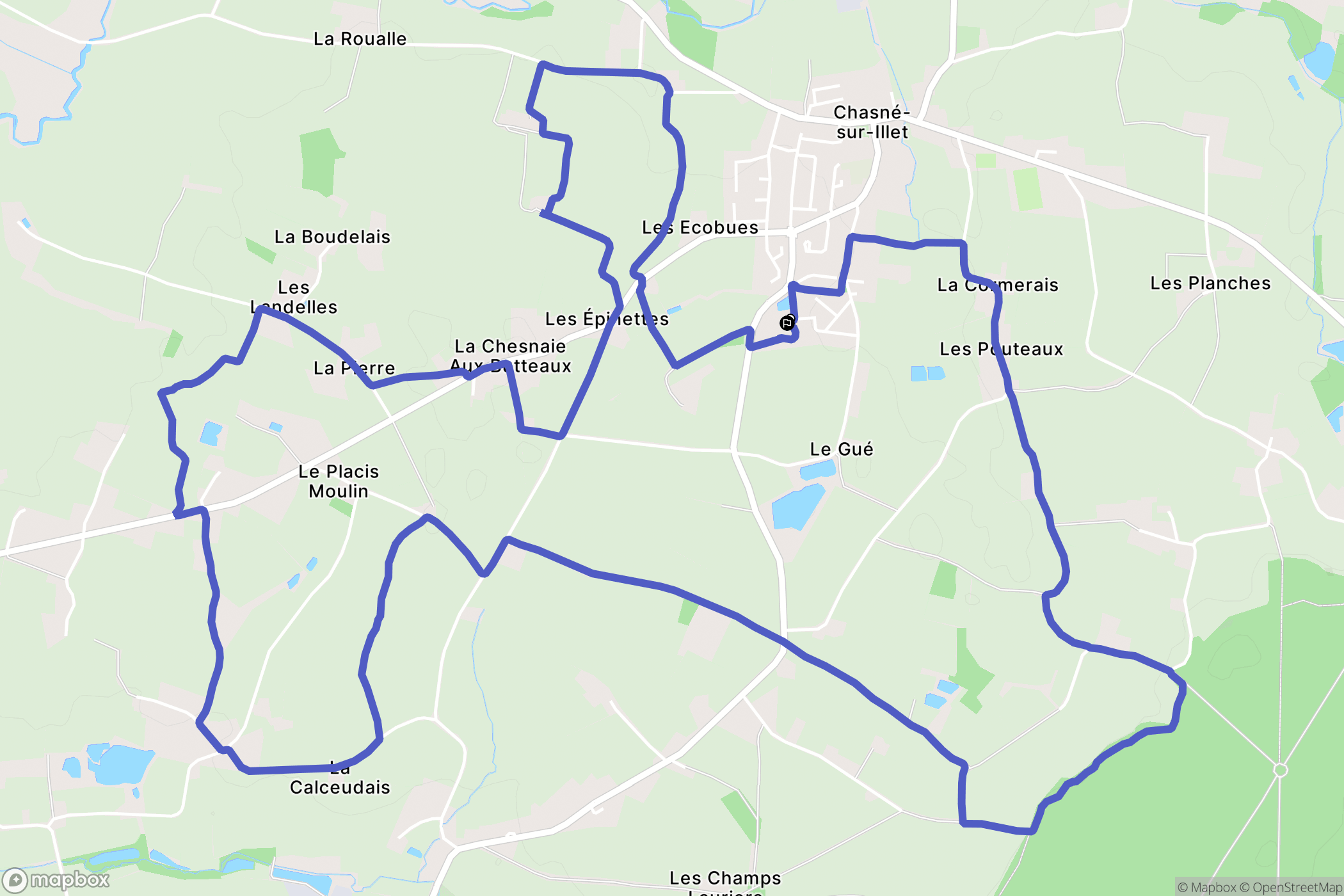 Chasné-sur-Illet : carte du parcours de randonnée - France