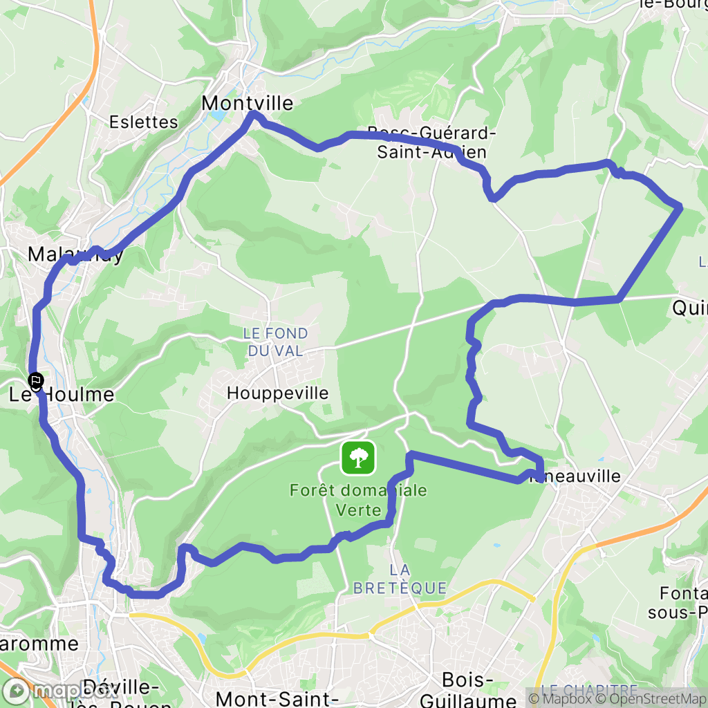 Le Houlme : carte du parcours de randonnée - France