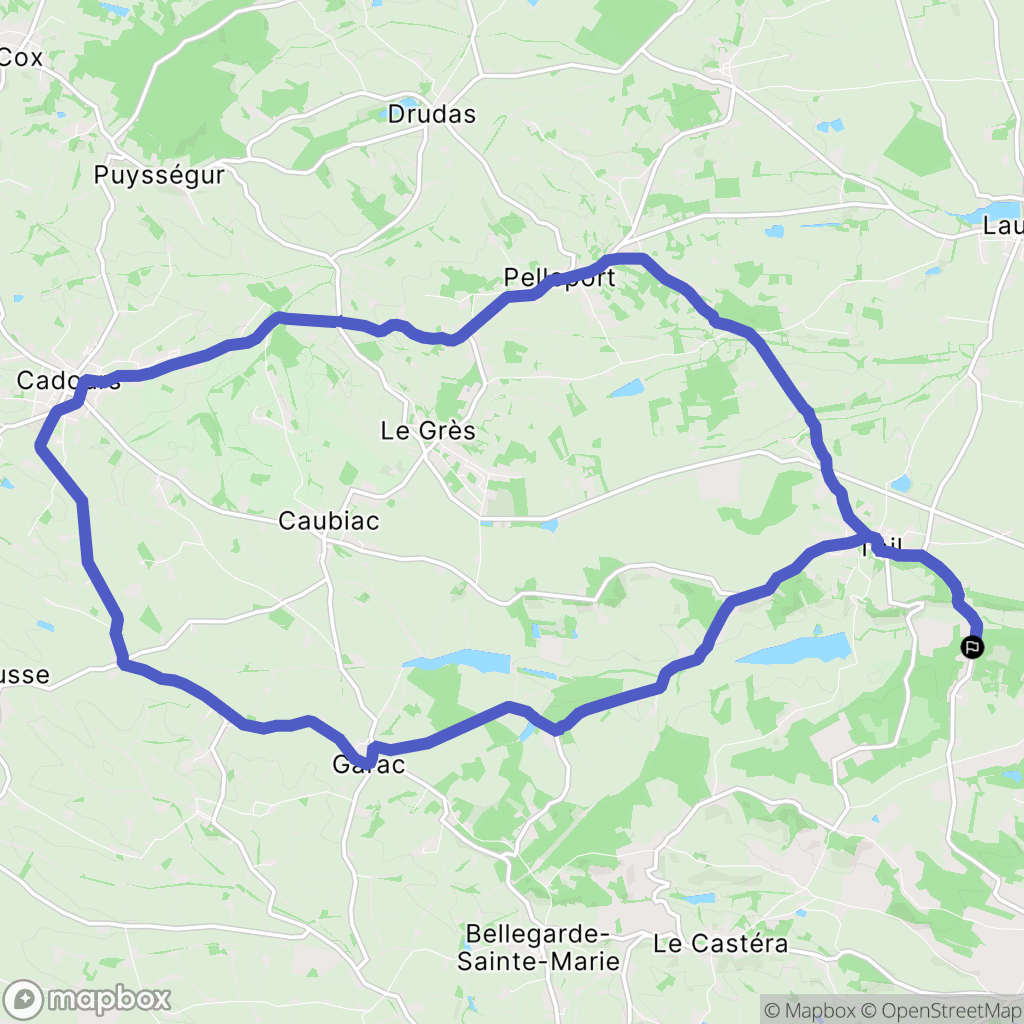 Thil : carte du parcours de randonnée - France