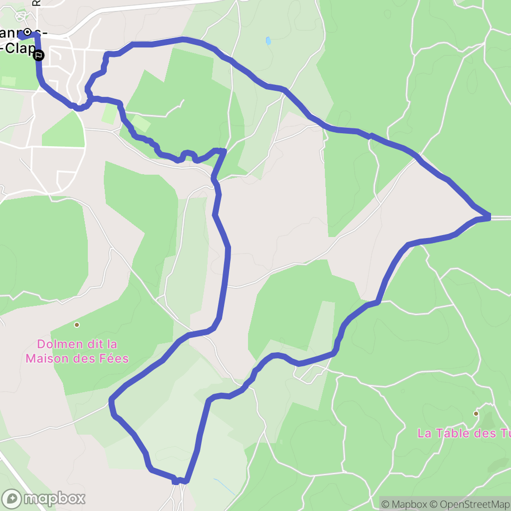 Méjannes-le-Clap : carte du parcours de randonnée - France