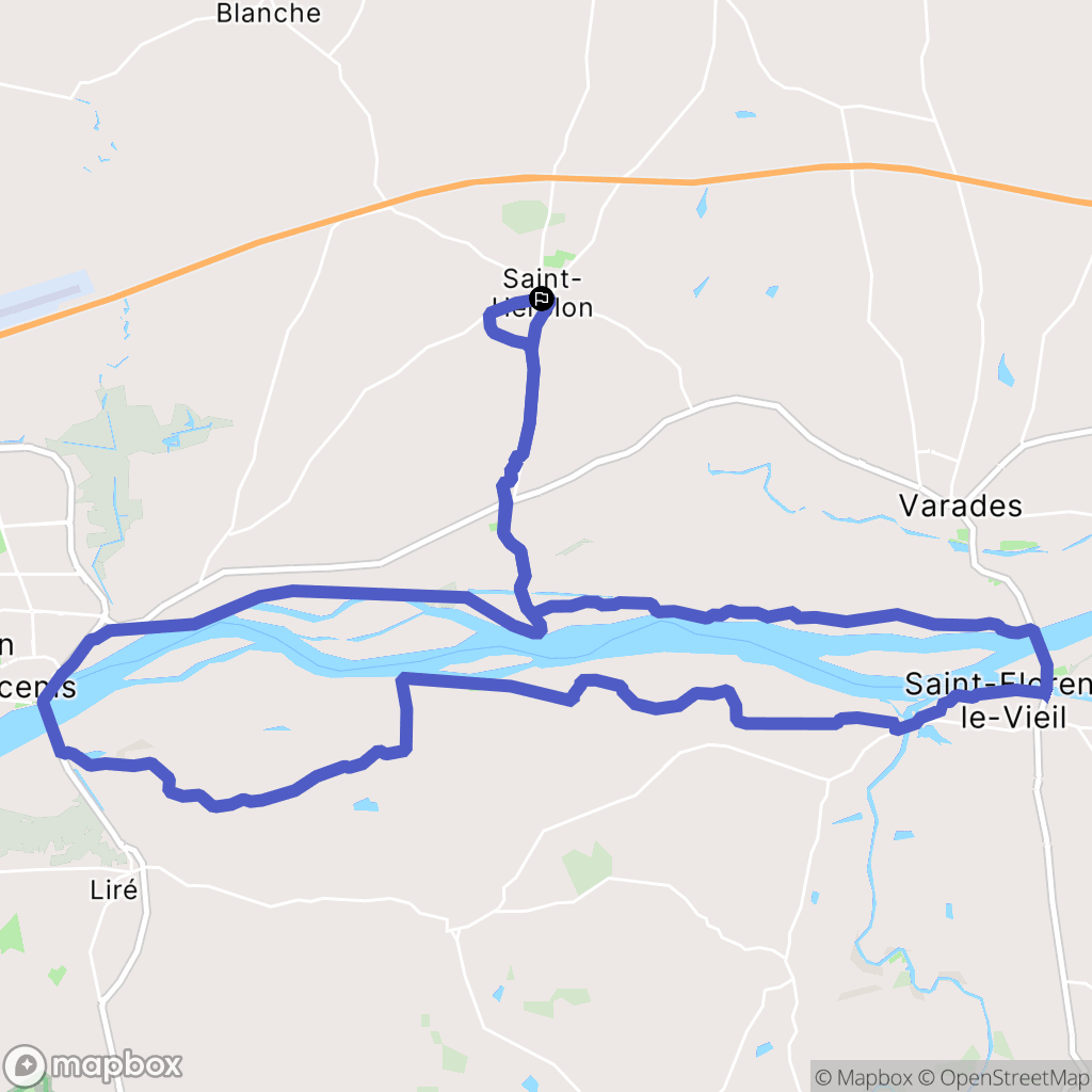 Vair-sur-Loire : carte du parcours de randonnée - France