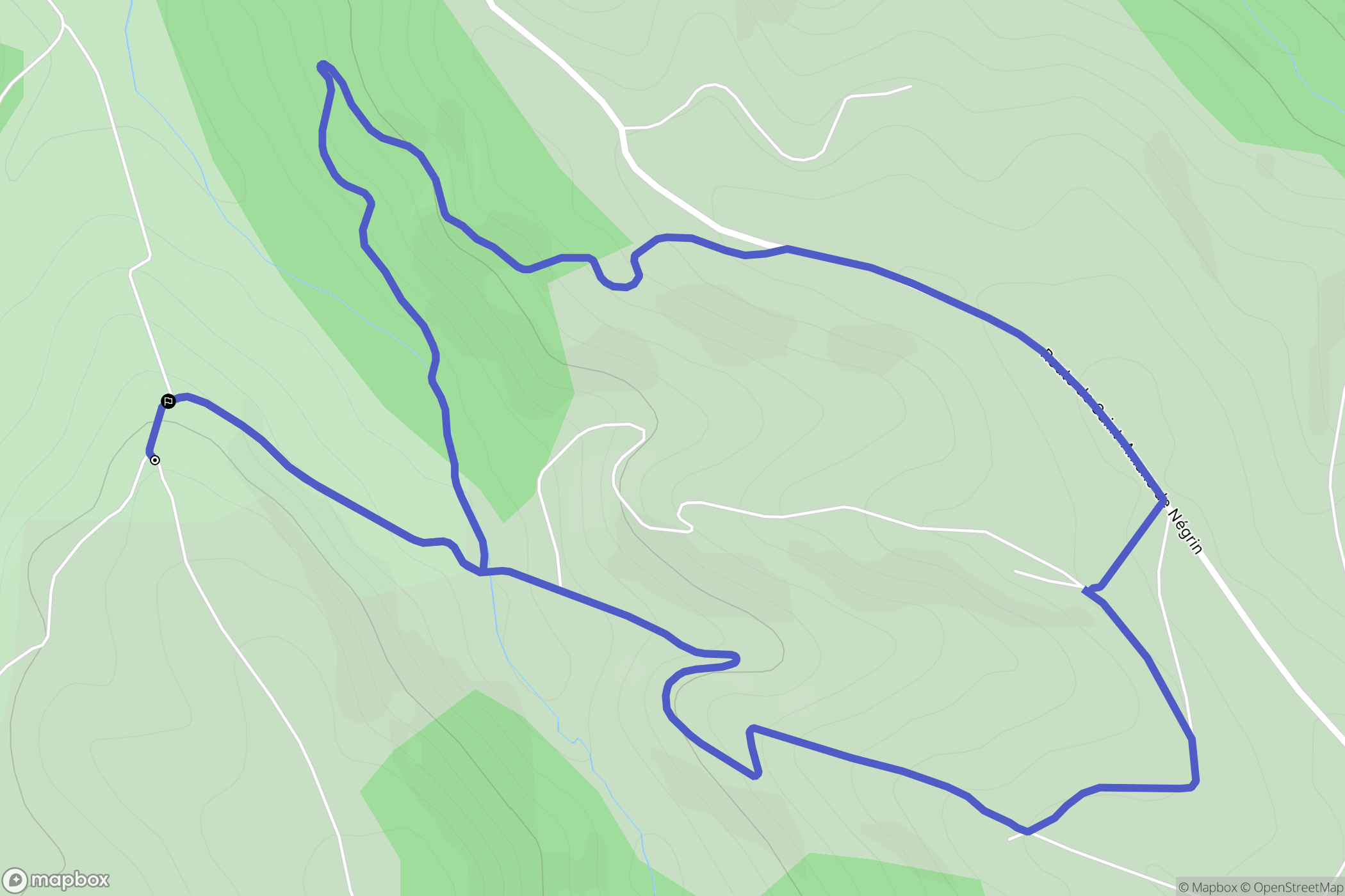 Montredon-Labessonnié : carte du parcours de randonnée - France