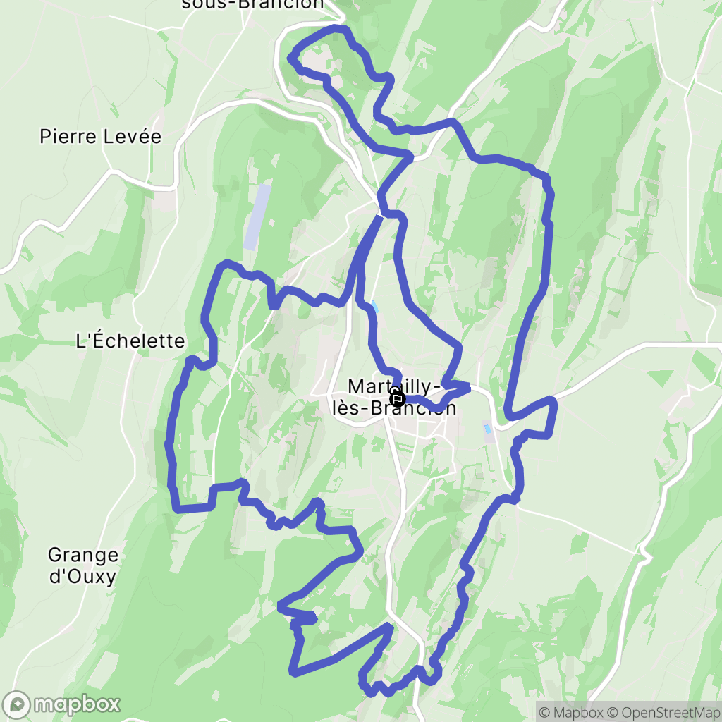 Martailly-lès-Brancion : carte du parcours de randonnée - France