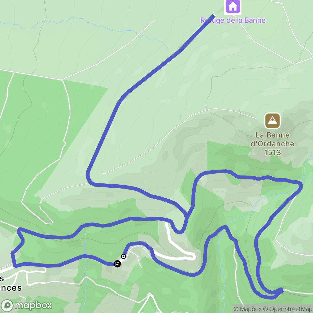 Murat-le-Quaire : carte du parcours de randonnée - France