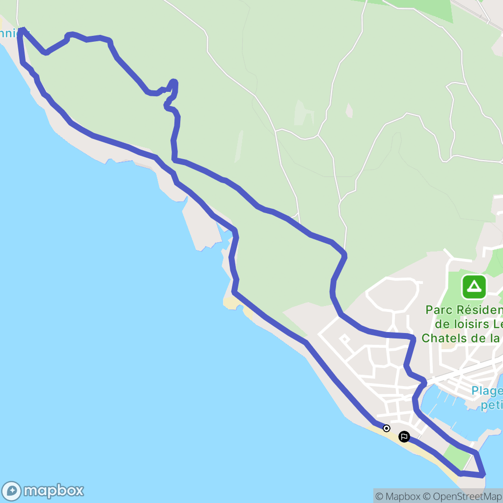 Martigues : carte du parcours de randonnée - France