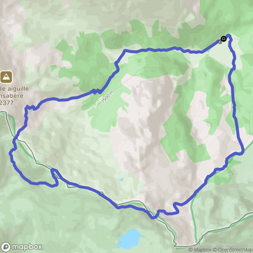 Lescun : carte du parcours de randonnée - France
