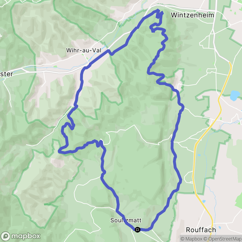 Soultzmatt : carte du parcours de randonnée - France