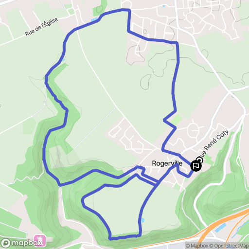 Rogerville : carte du parcours de randonnée - France