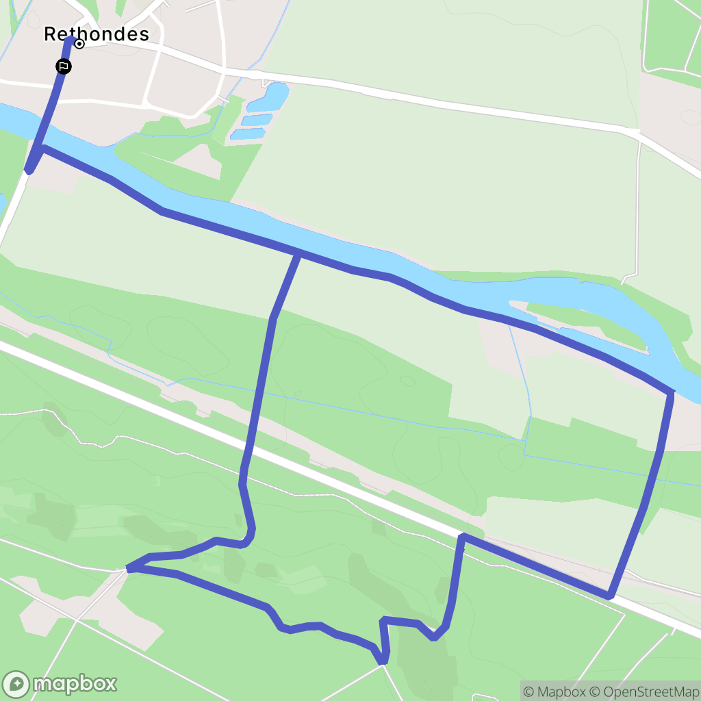 Rethondes : carte du parcours de randonnée - France