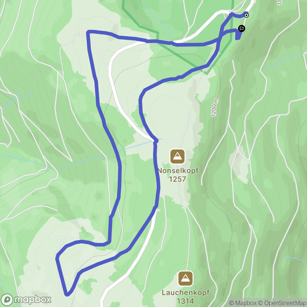Sondernach : carte du parcours de randonnée - France
