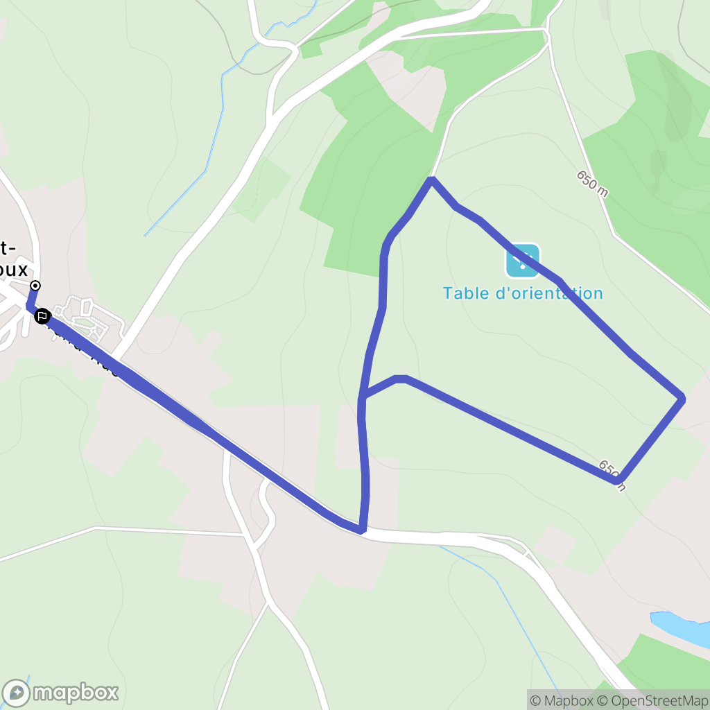 Saint-Pardoux : carte du parcours de randonnée - France