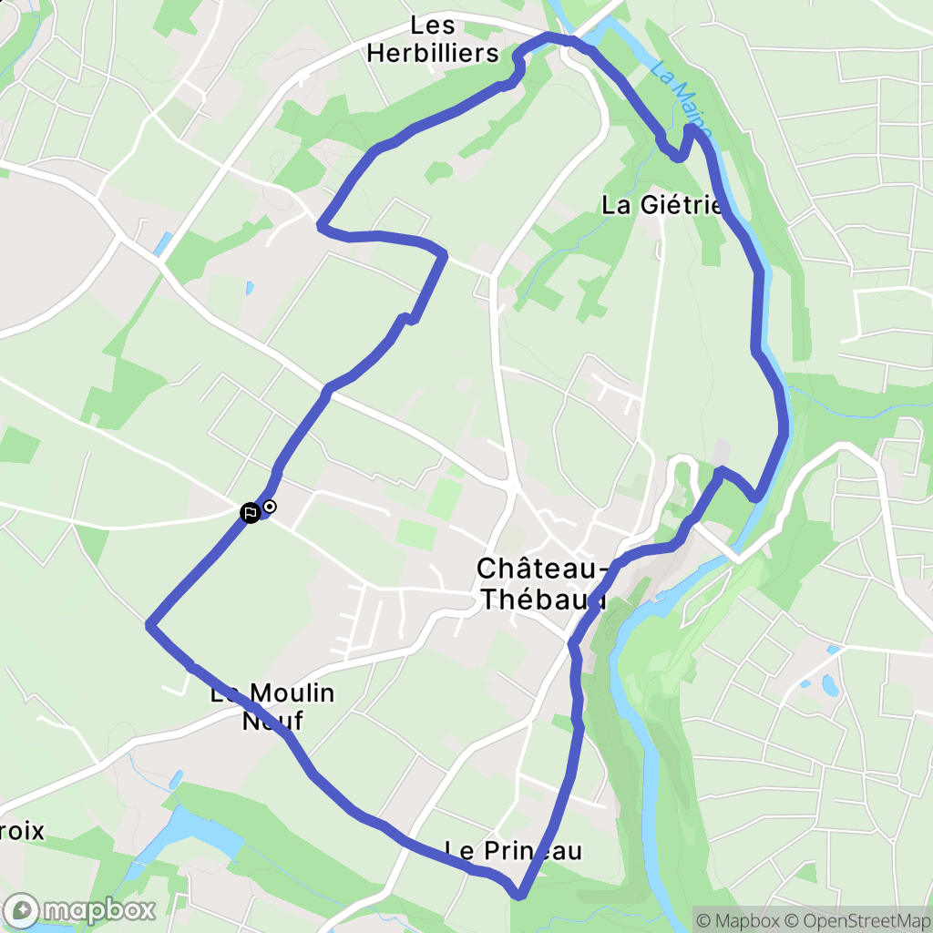 Château-Thébaud : carte du parcours de randonnée - France