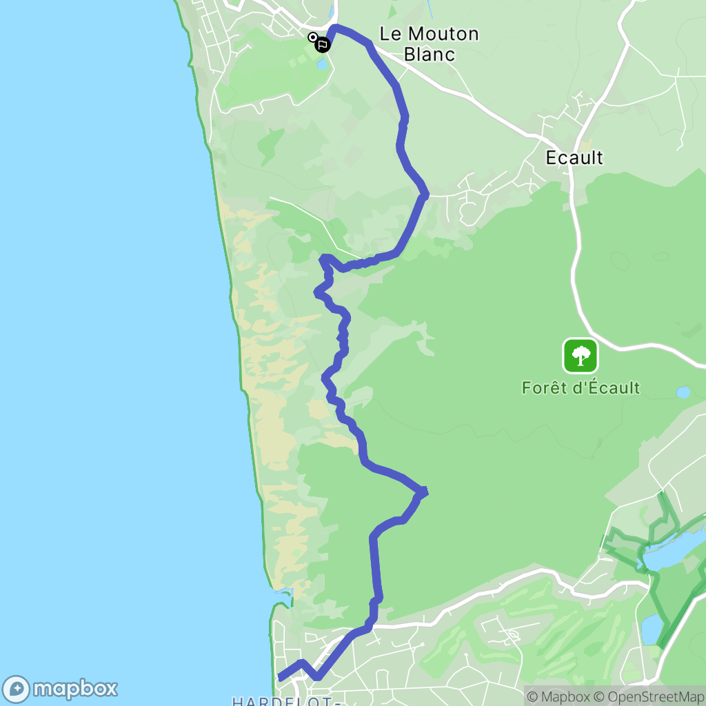 Équihen-Plage : carte du parcours de randonnée - France