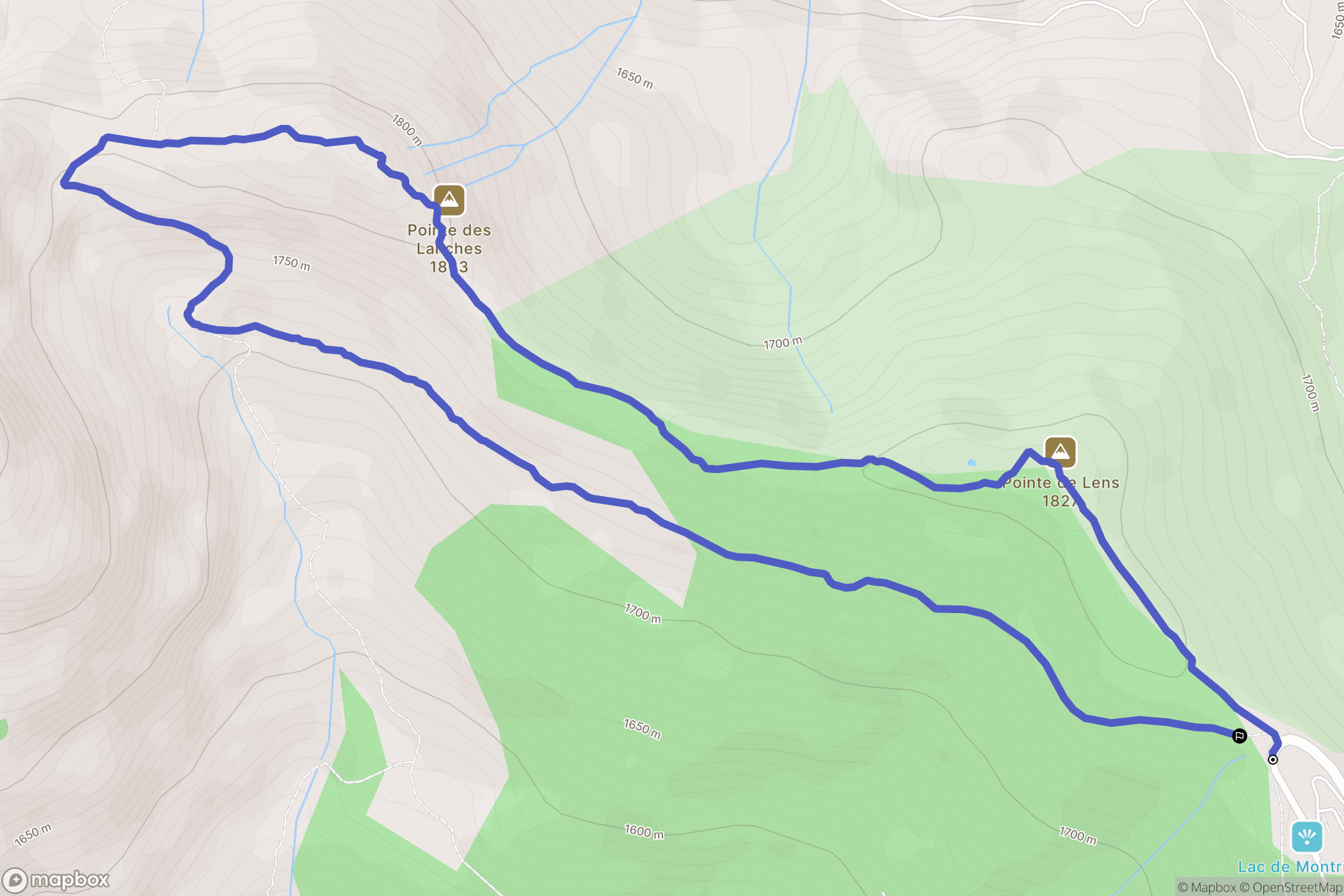 Châtel : carte du parcours de randonnée - France
