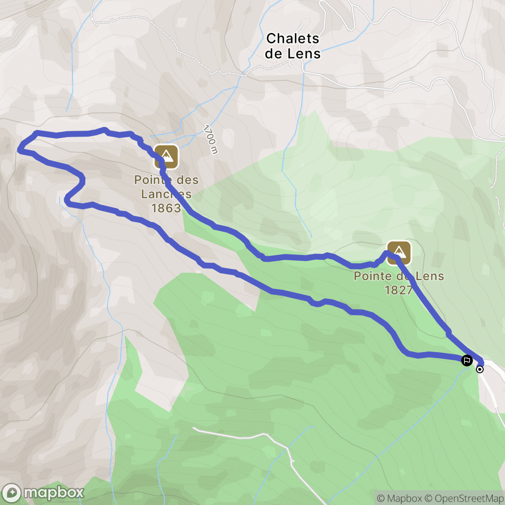 Châtel : carte du parcours de randonnée - France