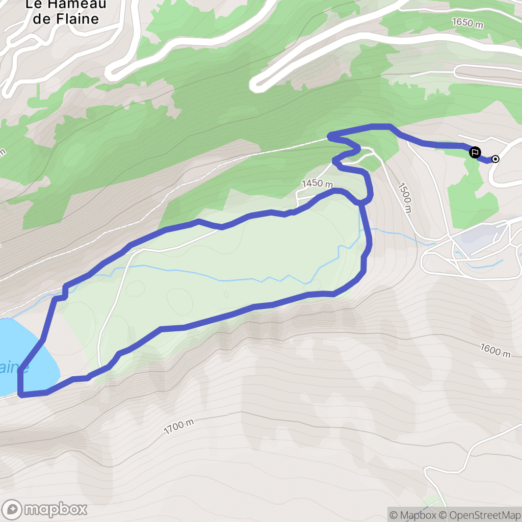 Magland : carte du parcours de randonnée - France
