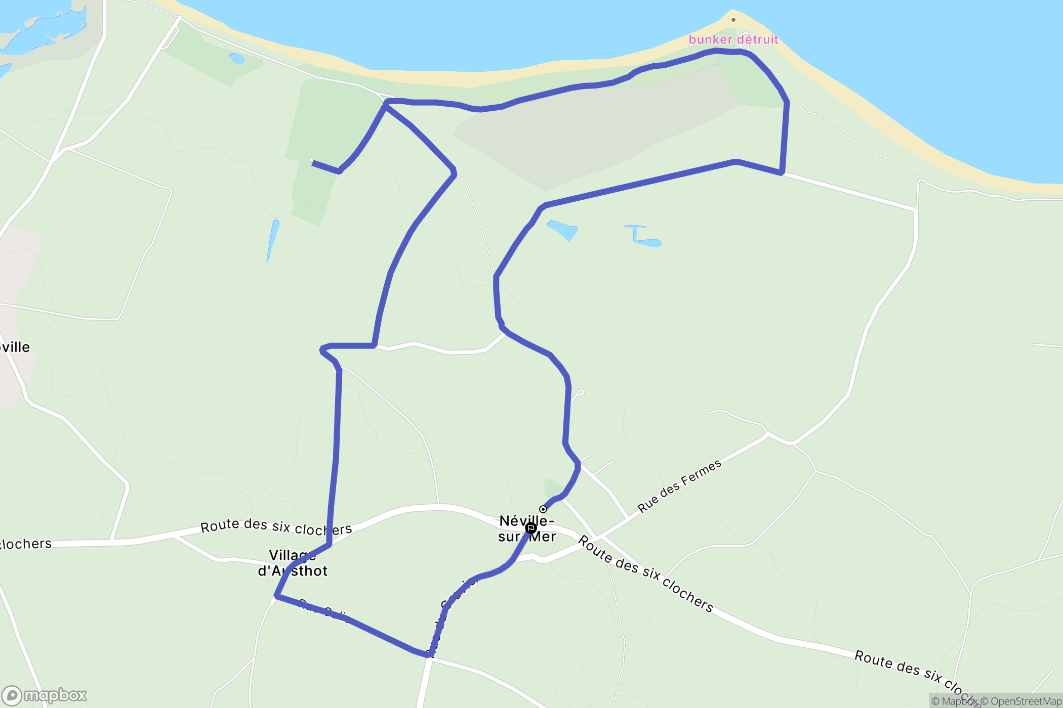 Vicq-sur-Mer : carte du parcours de randonnée - France