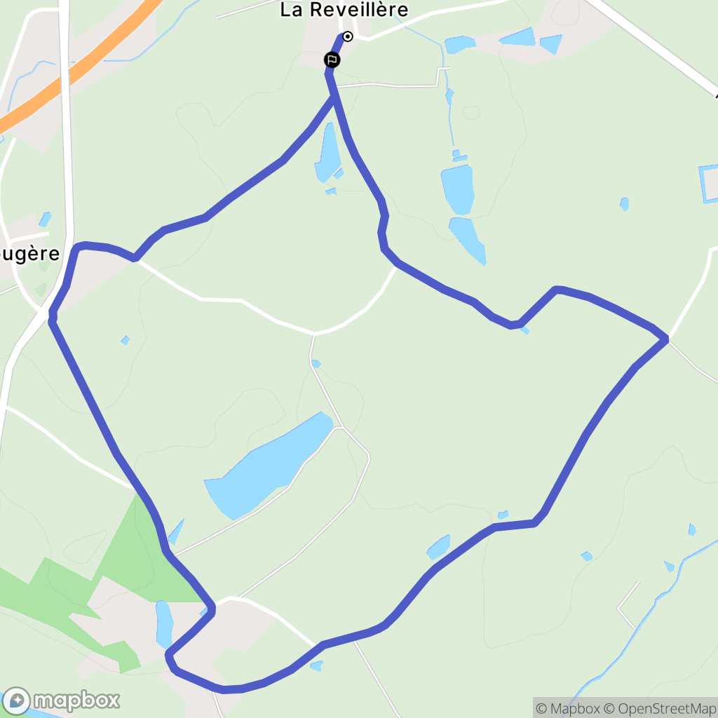 La Roche-sur-Yon : carte du parcours de randonnée - France