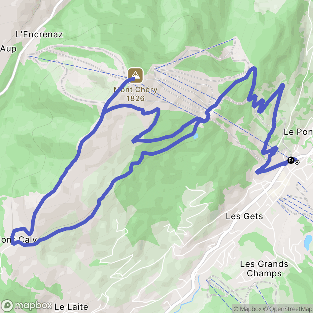 Les Gets : carte du parcours de randonnée - France