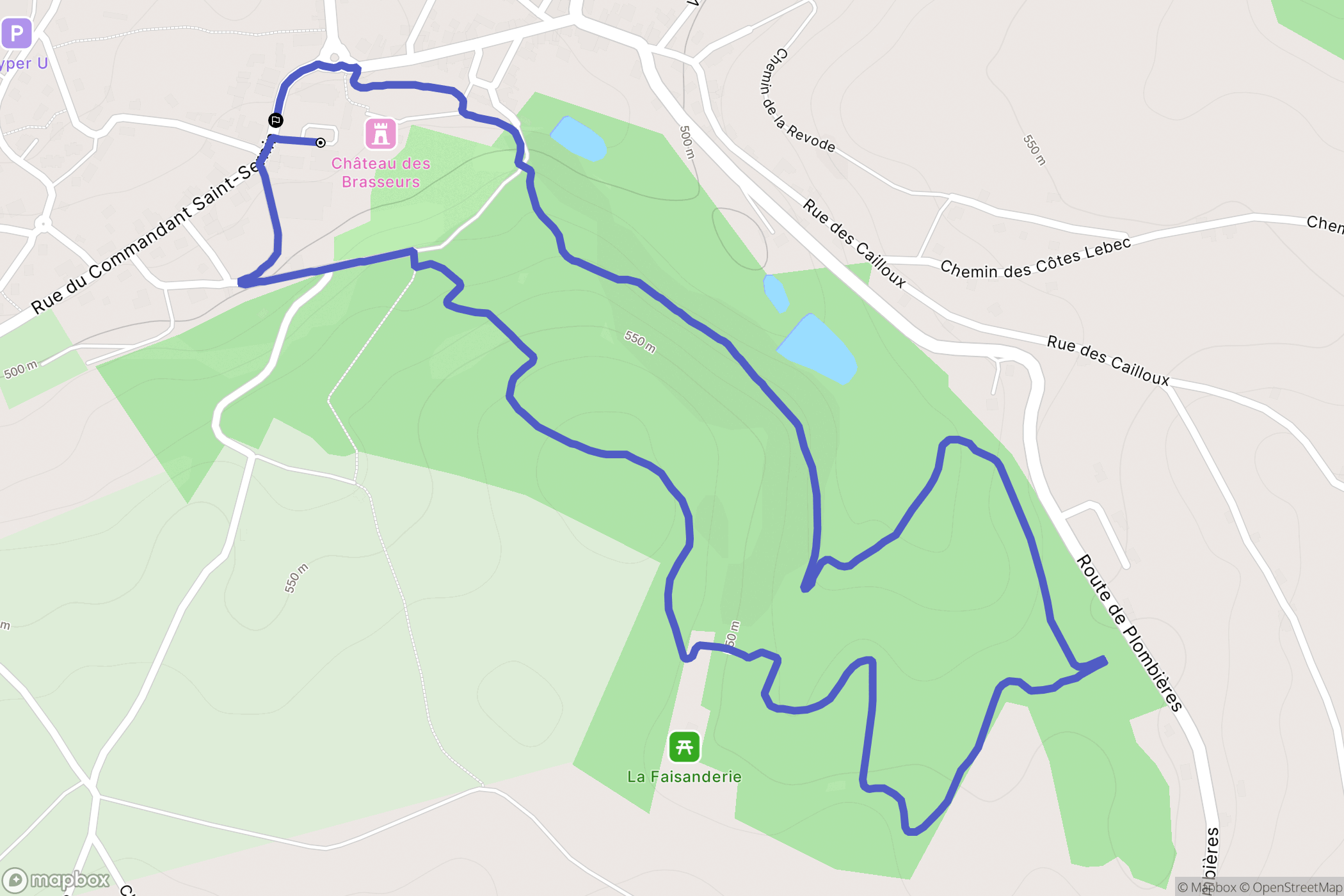 Xertigny : carte du parcours de randonnée - France