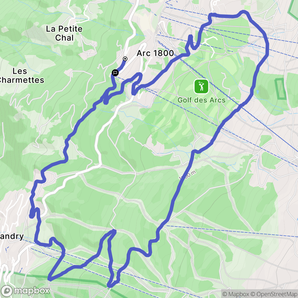 Bourg-Saint-Maurice : carte du parcours de randonnée - France