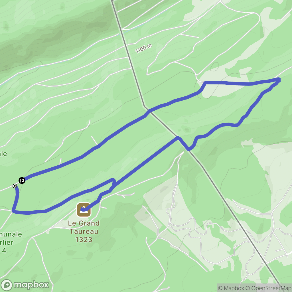 Pontarlier : carte du parcours de randonnée - France