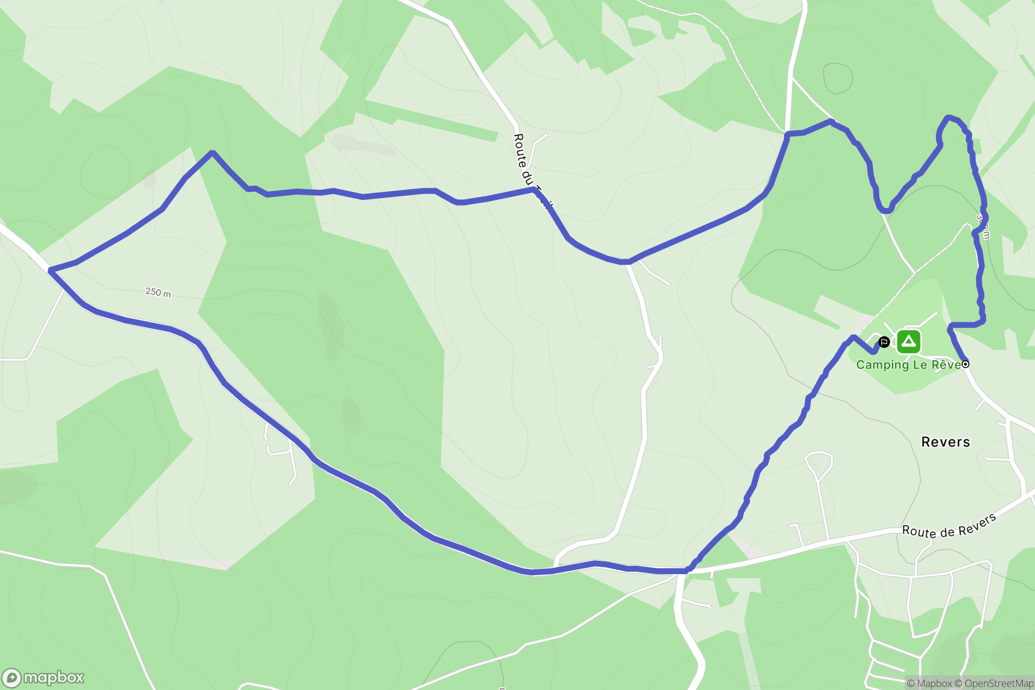 Le Vigan : carte du parcours de randonnée - France