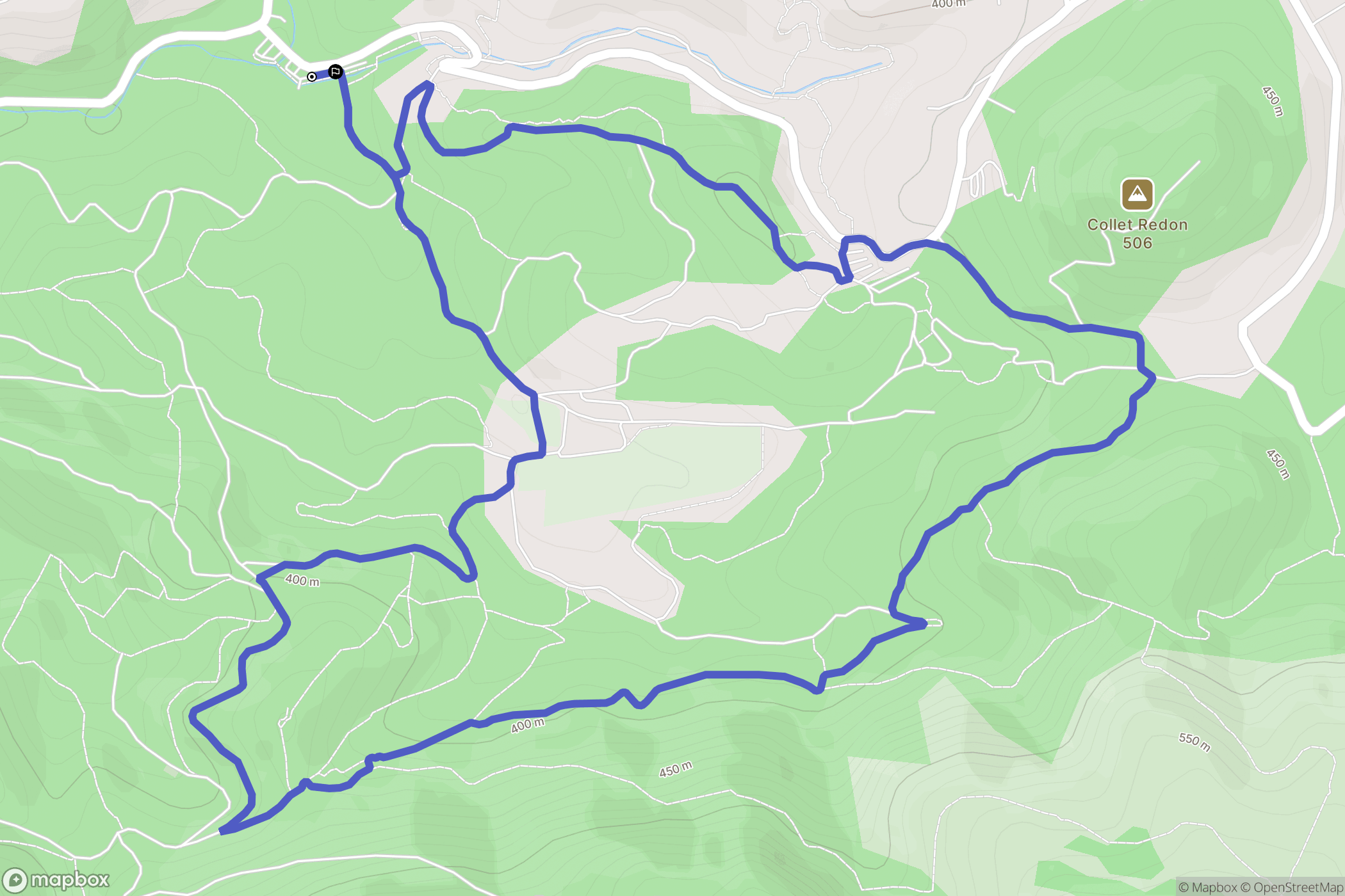 Allauch : carte du parcours de randonnée - France