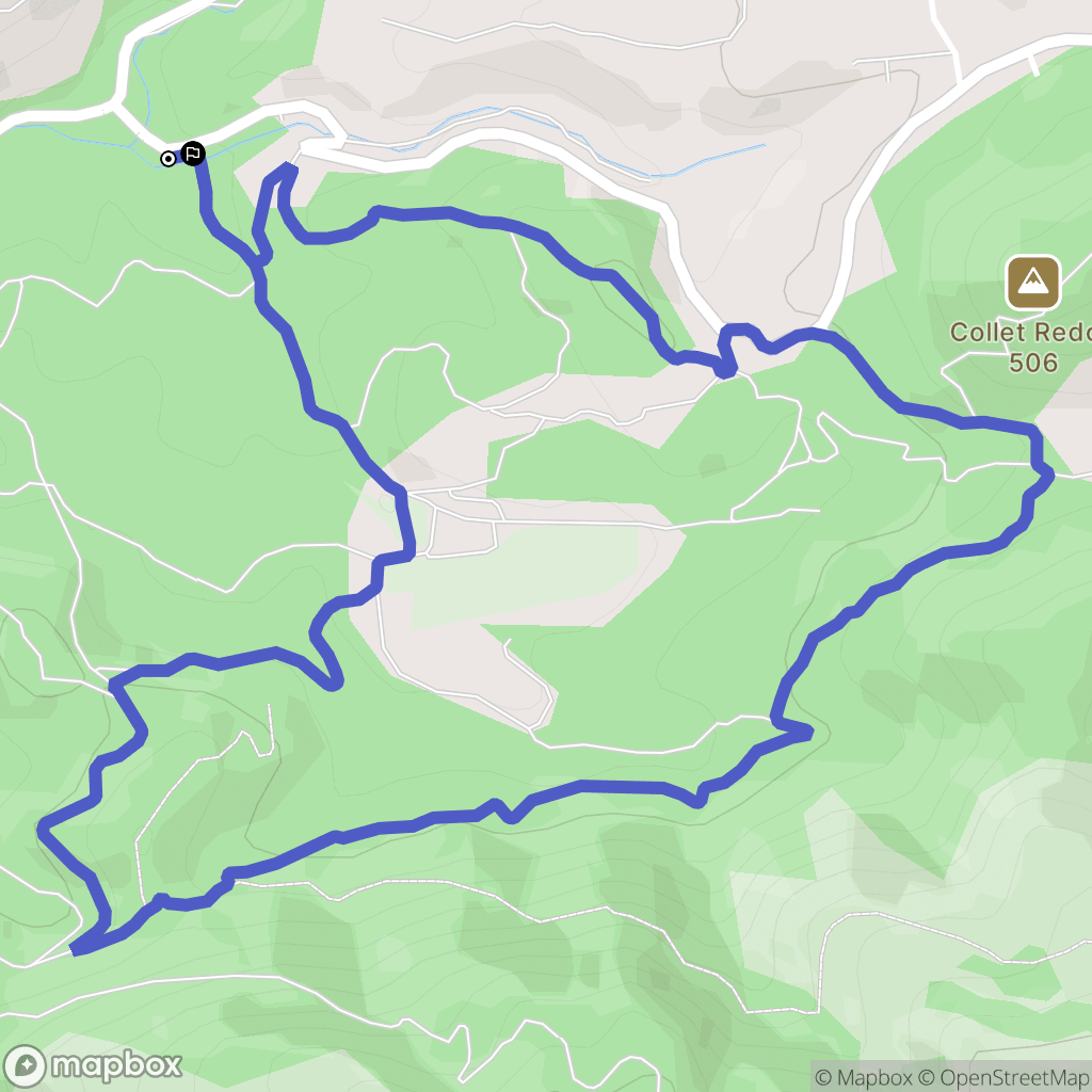 Allauch : carte du parcours de randonnée - France