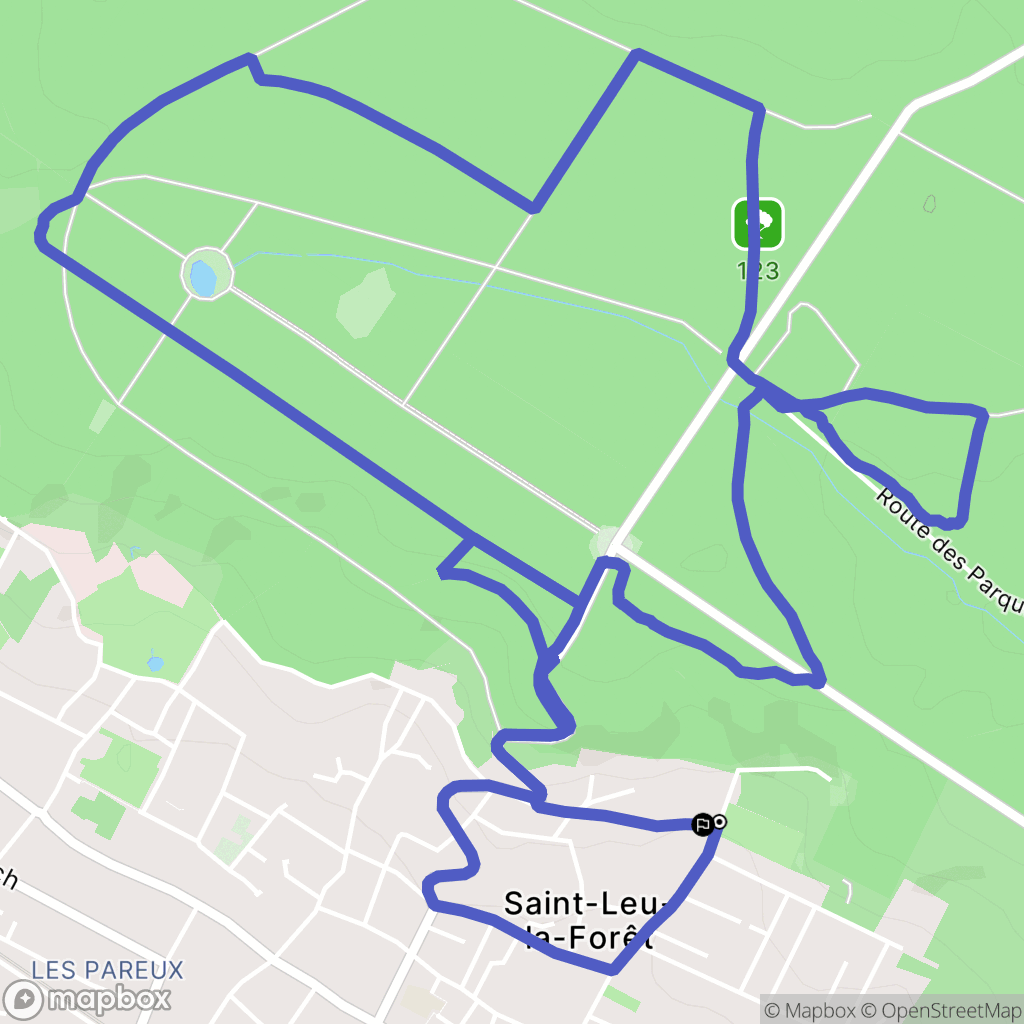 Saint-Leu-la-Forêt : carte du parcours de randonnée - France