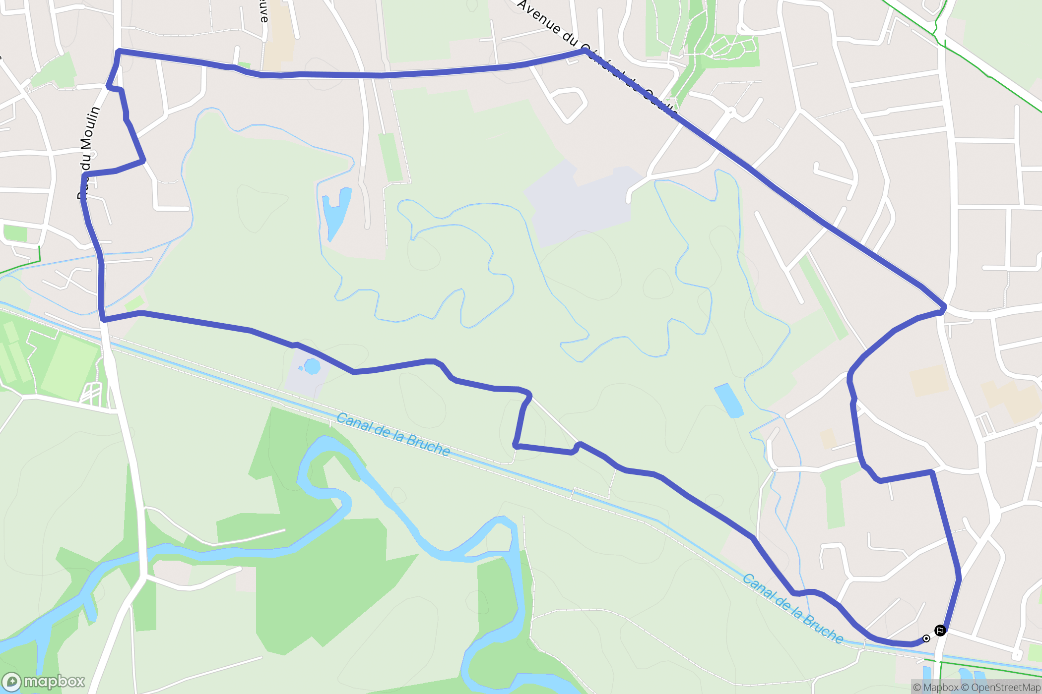Eckbolsheim : carte du parcours de randonnée - France