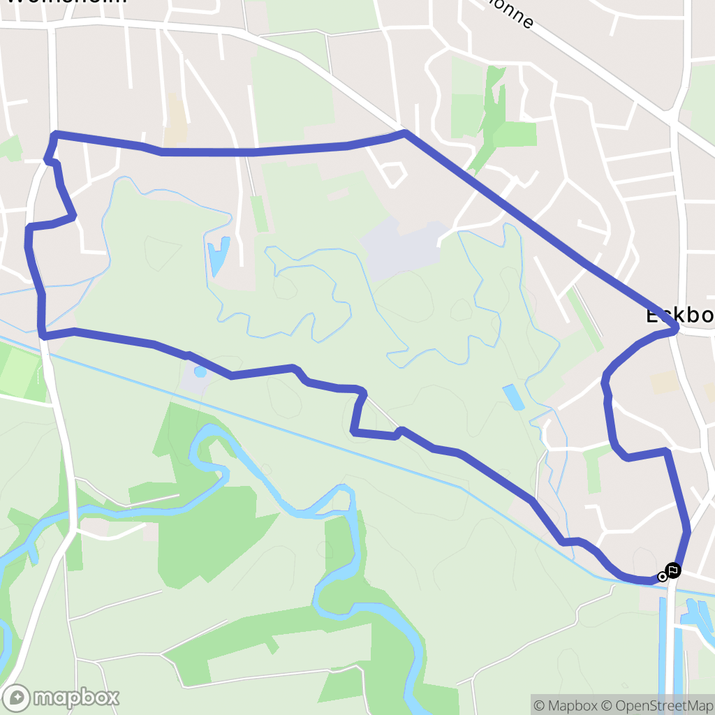 Eckbolsheim : carte du parcours de randonnée - France