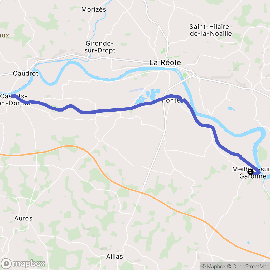 Meilhan-sur-Garonne : carte du parcours de randonnée - France