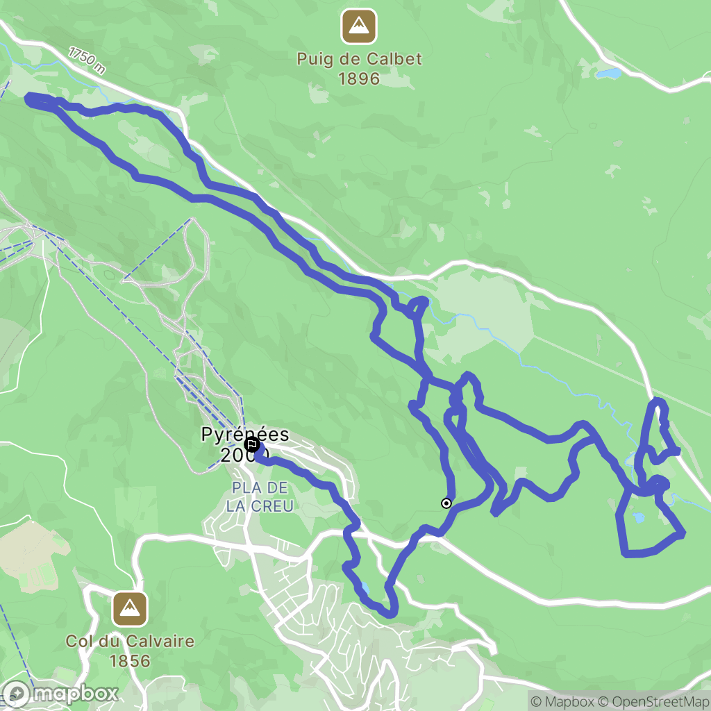 Bolquère : carte du parcours de randonnée - France