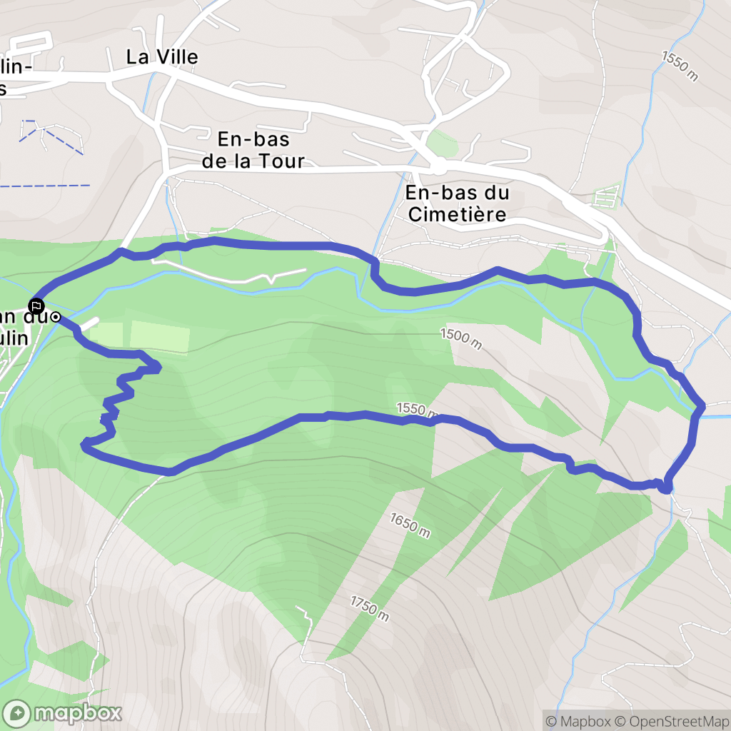 Saint-Sorlin-d'Arves : carte du parcours de randonnée - France