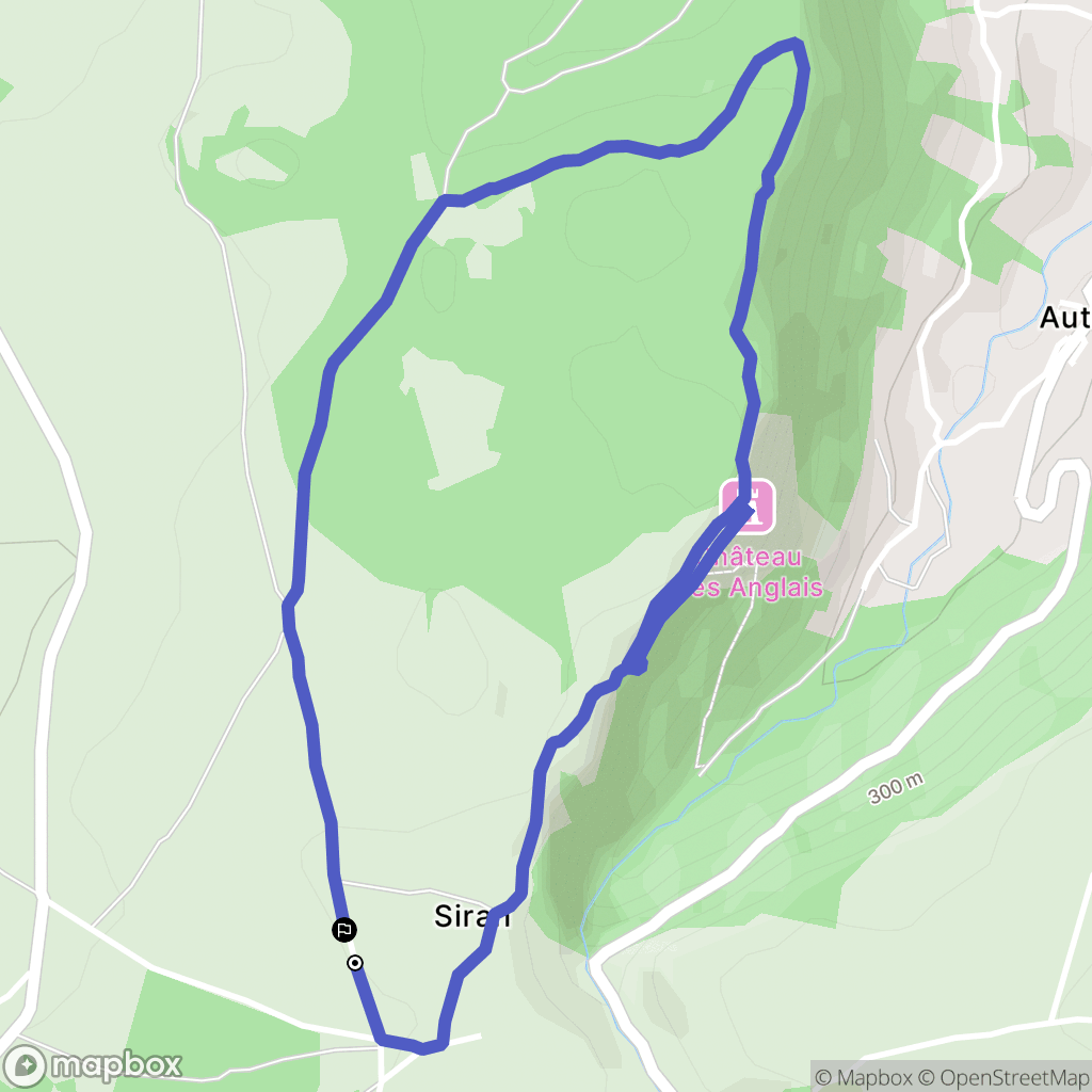 Loubressac : carte du parcours de randonnée - France