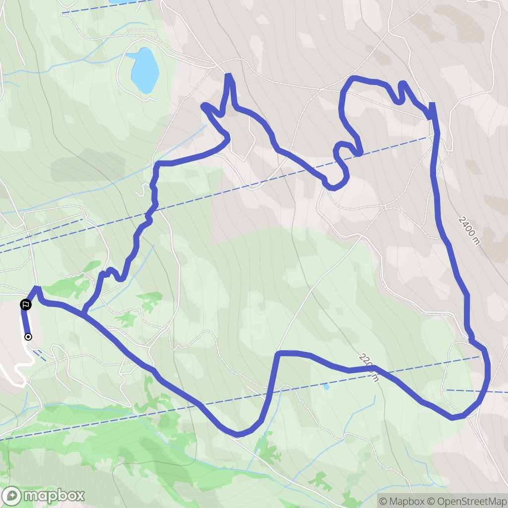 Valmeinier : carte du parcours de randonnée - France