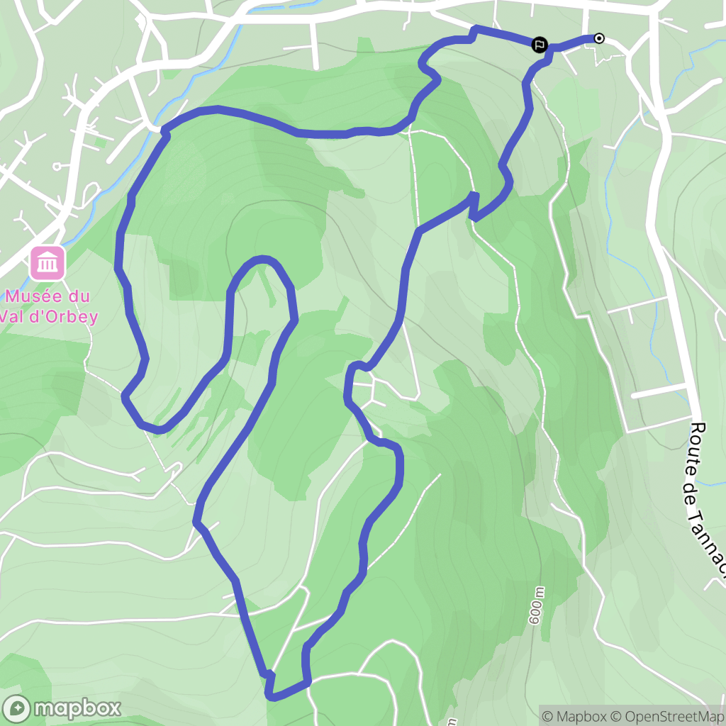 Orbey : carte du parcours de randonnée - France
