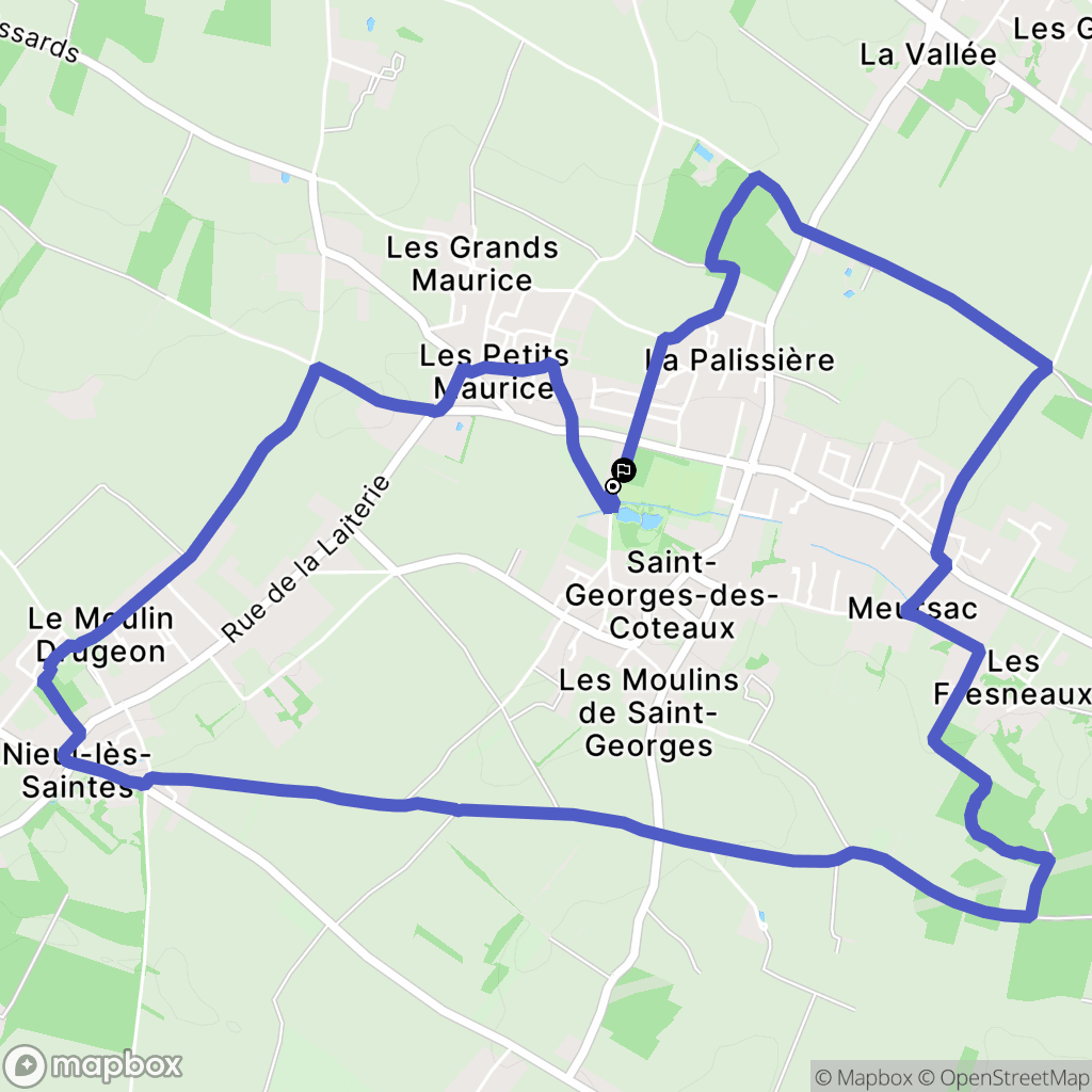Saint-Georges-des-Coteaux : carte du parcours de randonnée - France